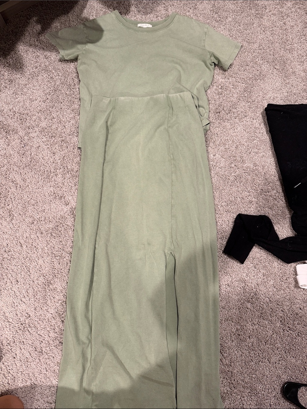 Women’s Z Supply Olive Green short Sleeve top and Maxi skirt